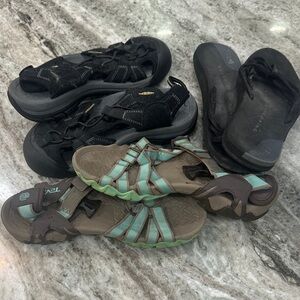 Teva Outdoor Strappy Sandals in Brown and Teal